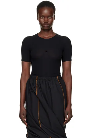 Baserange T-shirt noir à découpe de cœur