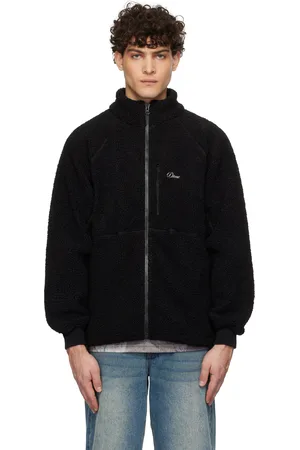 DIME Blouson noir en molleton polaire à glissière