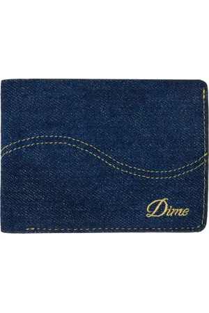 DIME Portefeuille à deux volets bleu à logo