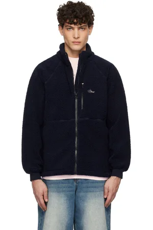 DIME Blouson bleu marine en molleton polaire à glissière