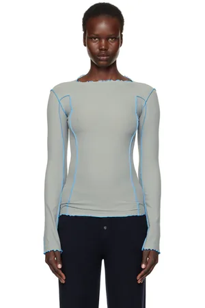 Baserange T-shirt à manches longues Omato bleu