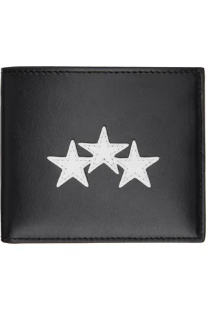 AMIRI Portefeuille à deux volets noir en cuir à appliqués d