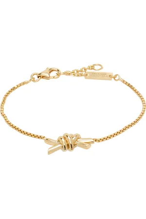Bottega Veneta Bracelet doré à nœud emblématique