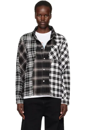 DIME Chemise noir et blanc à motifs à carreaux