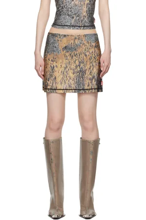 Diesel Minijupe O-Kory beige et gris