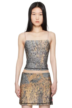 Diesel Débardeur Hop-P2 beige et gris