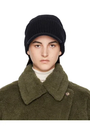 Max Mara Bonnet Pavidi bleu marine
