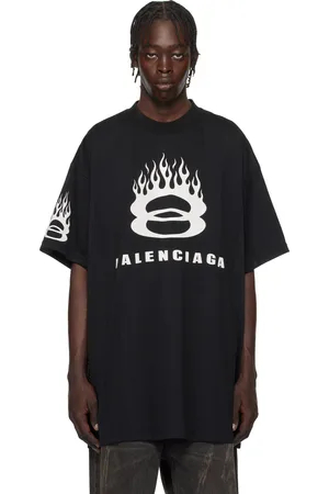 Balenciaga T-shirt noir à logos Burning Unity