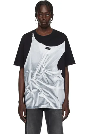 Balmain T-shirt noir à image trompe l