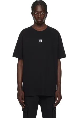 Balmain T-shirt noir à logo PB brodé