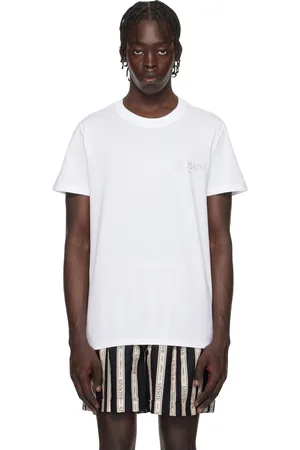 Balmain T-shirt blanc à logo rétro en gel