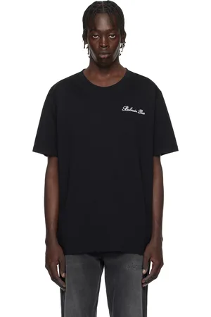 Balmain T-shirt décontracté noir à logos brodés