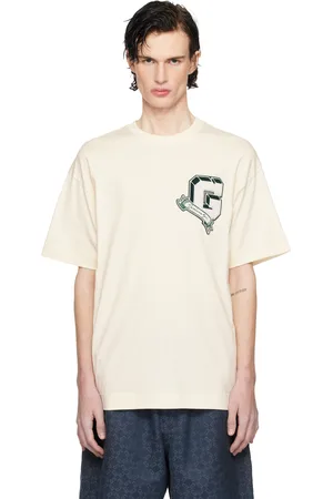 Givenchy T-shirt blanc cassé à logo de style collégial