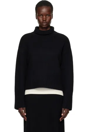 Lisa Yang Col roulé Fleur noir