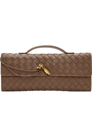Bottega Veneta Pochette taupe à ferrure Andiamo