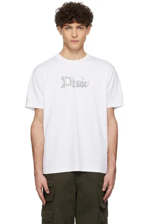 DIME T-shirt blanc à logo Stone