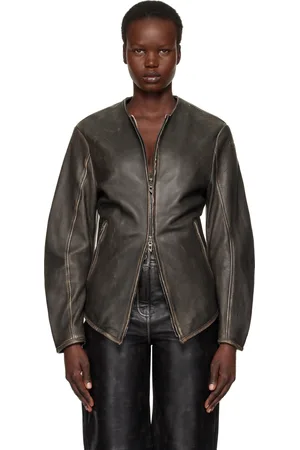 Diesel Blouson Emma noir en cuir