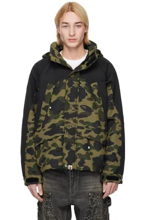 BAPE Blouson de planche à neige vert à motif 1st Camo