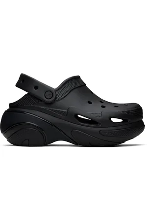 Crocs Sabots Bubble noirs à semelle Crush