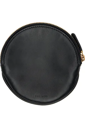 The Row Pochette à monnaie ronde noire