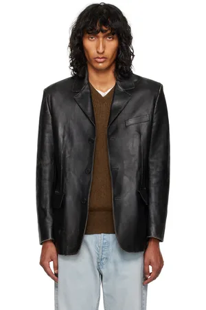The Row Blouson Genki noir en cuir