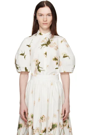Erdem Chemisier à manches courtes blanc