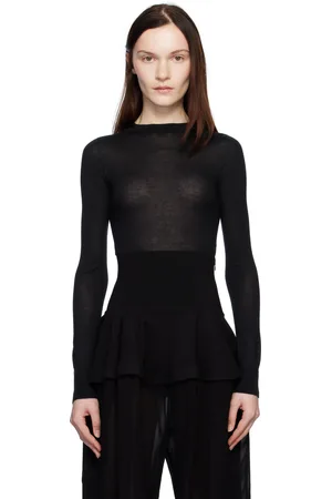 Alaïa Justaucorps noir en cachemire
