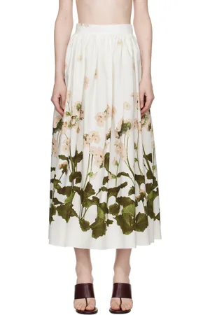 Erdem Jupe midi blanche à fronces