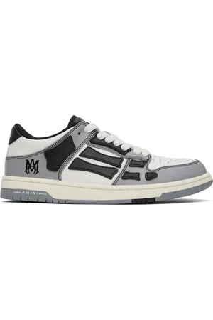 AMIRI Baskets basses de style collégial noir et blanc à appliqués Skel Top