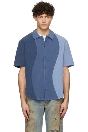 DIME Chemise bleue en tissu éponge