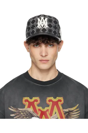 AMIRI Casquette noire en denim à quadrigramme