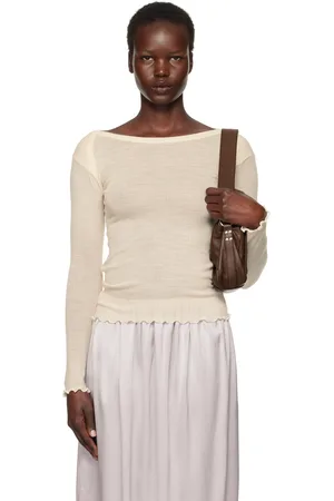 Baserange T-shirt à manches longues Disc beige