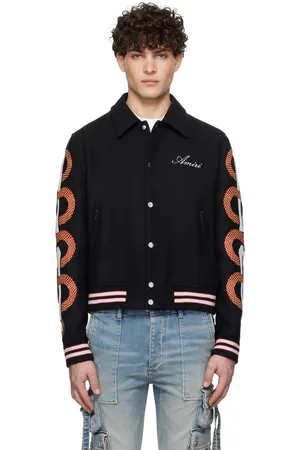 AMIRI Blouson aviateur noir à appliqués d
