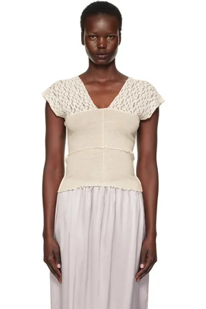 Baserange Débardeur Nehru blanc cassé
