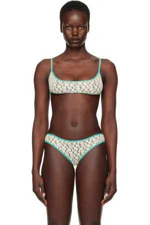 Baserange Soutien-gorge Musial blanc cassé et bleu