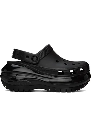 Crocs Sabots noirs à semelle Mega Crush