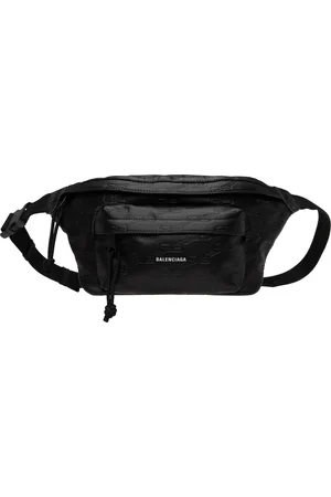 Balenciaga Sac-ceinture noir à monogrammes BB