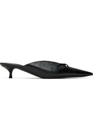 Balenciaga Mules 40 noires à talon Knife et à boucle