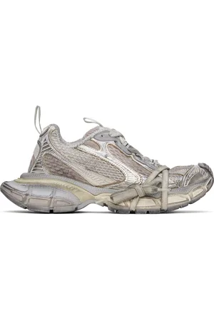 Balenciaga Baskets 3XL argenté et beige