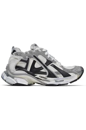 Balenciaga Baskets Runner gris et blanc