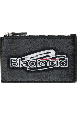 Balenciaga Long porte-carte noir à compartiment à monnaie - Cash