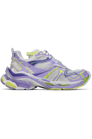 Balenciaga Baskets Runner 2.0 blanc cassé et mauve
