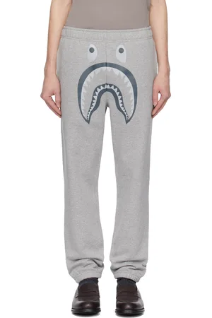 BAPE Pantalon de survêtement gris à requin emblématique