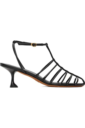 Proenza Schouler Sandales de style spartiate à petit talon noires - Tee