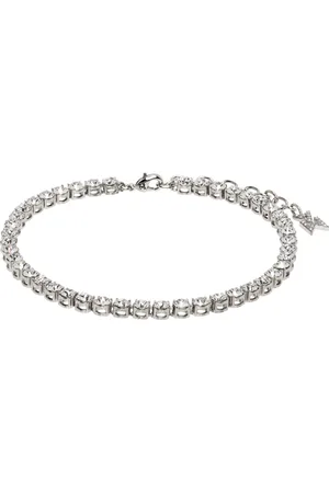 Amina Muaddi Bracelet rivière de cheville argenté