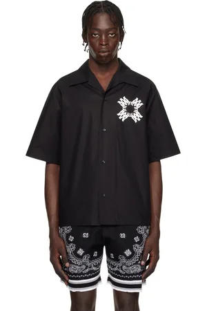 AMIRI Chemise de bowling noire à quadrigrammes