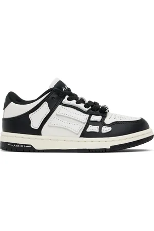 AMIRI Enfant | Baskets basses noir et blanc à appliqués Skel Top