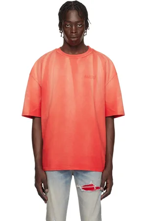 AMIRI T-shirt surdimensionné rouge à logos et à effet délavé rétro