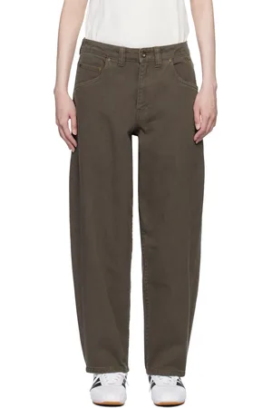 DIME Jean ample brun à logo