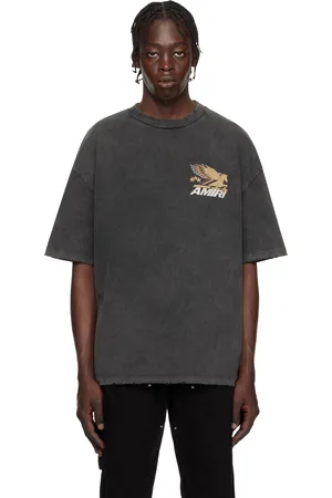 AMIRI T-shirt surdimensionné noir à images de Pégase et à effet délavé rétro